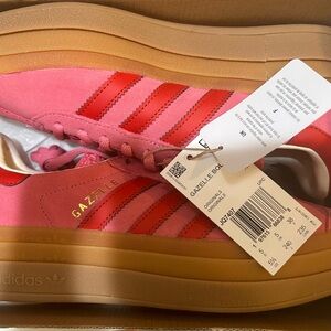 Adidas Gazelle Bold J - Pink & Red New with Tags size 5.5 Womens